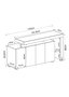 Hanah Home Consola Beliz - Travertino, Walnut